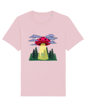 Mushroom Alien Psychedelic Space Ufo Cotton Pink