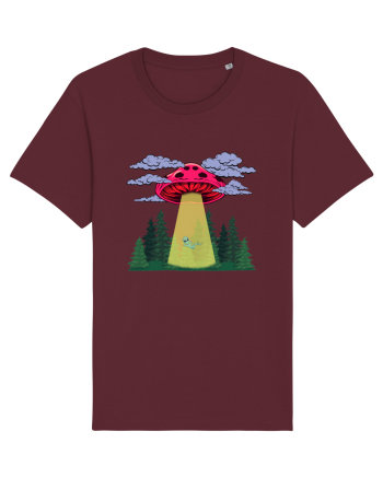 Mushroom Alien Psychedelic Space Ufo Burgundy
