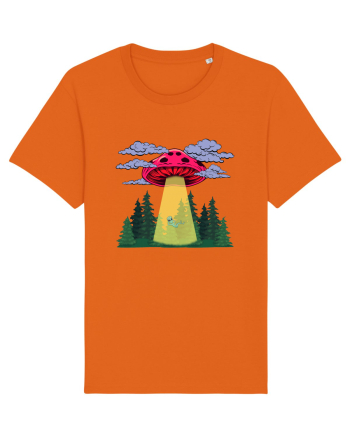Mushroom Alien Psychedelic Space Ufo Bright Orange