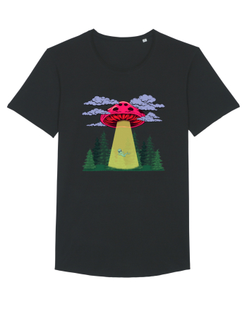 Mushroom Alien Psychedelic Space Ufo Black