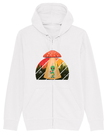 Psychedelic Mushroom Trippy Alien White