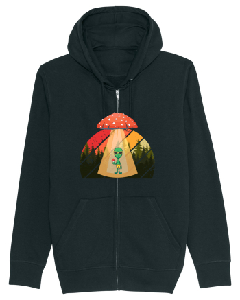 Psychedelic Mushroom Trippy Alien Black