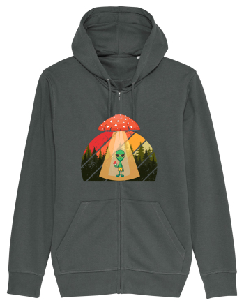 Psychedelic Mushroom Trippy Alien Anthracite