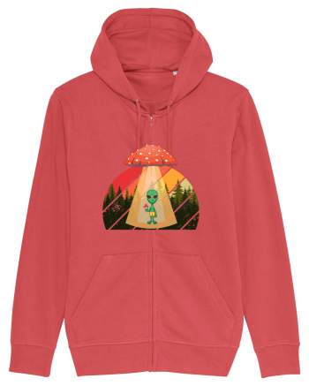 Psychedelic Mushroom Trippy Alien Carmine Red