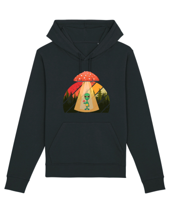 Psychedelic Mushroom Trippy Alien Black