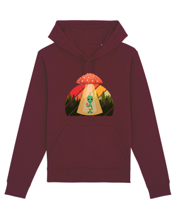 Psychedelic Mushroom Trippy Alien Burgundy