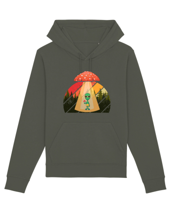 Psychedelic Mushroom Trippy Alien Khaki