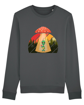 Psychedelic Mushroom Trippy Alien Anthracite