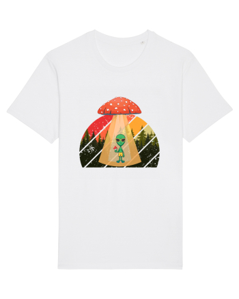Psychedelic Mushroom Trippy Alien White