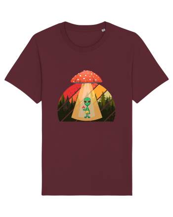 Psychedelic Mushroom Trippy Alien Burgundy