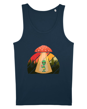 Psychedelic Mushroom Trippy Alien Navy