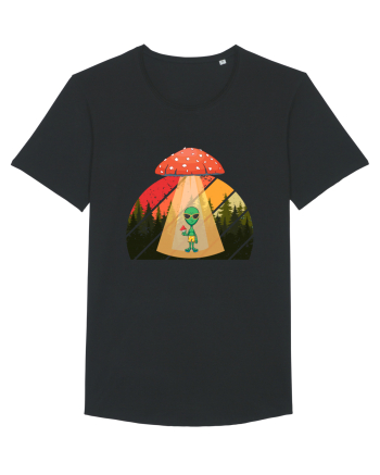Psychedelic Mushroom Trippy Alien Black