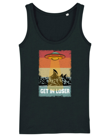 Retro Alien Get In Loser Ufo Black