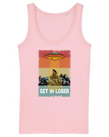 Retro Alien Get In Loser Ufo Cotton Pink