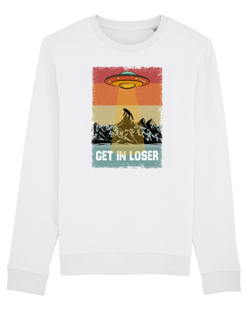 Retro Alien Get In Loser Ufo White