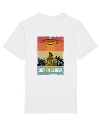 Retro Alien Get In Loser Ufo White