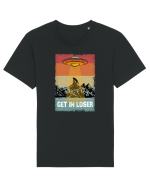 Retro Alien Get In Loser Ufo Tricou mânecă scurtă Unisex Rocker
