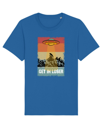 Retro Alien Get In Loser Ufo Royal Blue