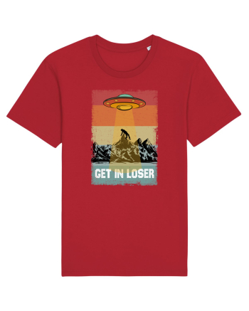 Retro Alien Get In Loser Ufo Red