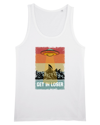 Retro Alien Get In Loser Ufo White