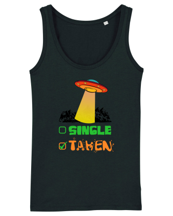 Single Taken Funny Alien Ufo Black