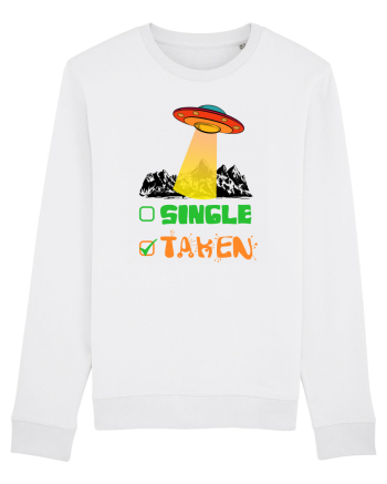 Single Taken Funny Alien Ufo White