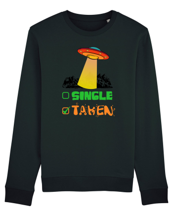 Single Taken Funny Alien Ufo Black