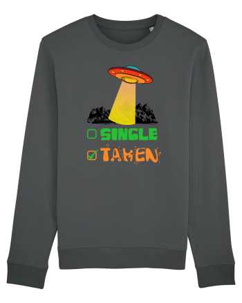 Single Taken Funny Alien Ufo Anthracite