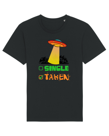 Single Taken Funny Alien Ufo Black