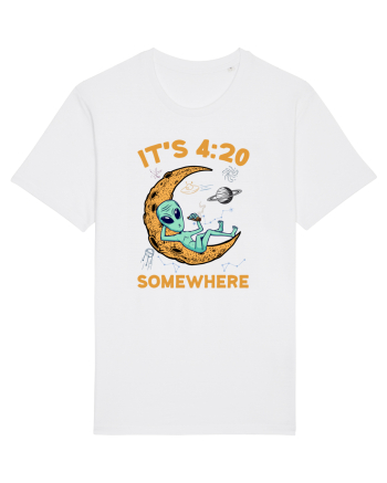 It's 4:20 Somewhere Weed Moon Alien White