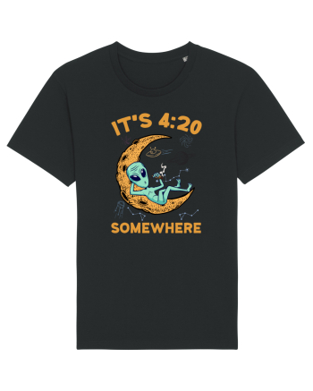 It's 4:20 Somewhere Weed Moon Alien Black