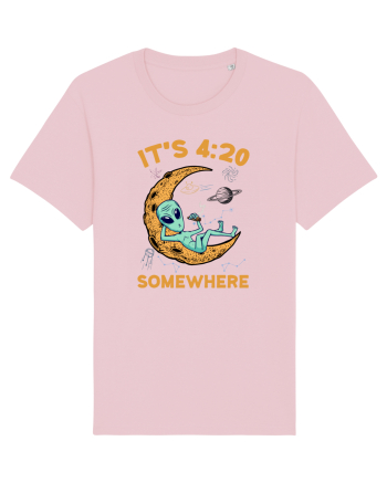 It's 4:20 Somewhere Weed Moon Alien Cotton Pink