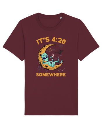 It's 4:20 Somewhere Weed Moon Alien Burgundy