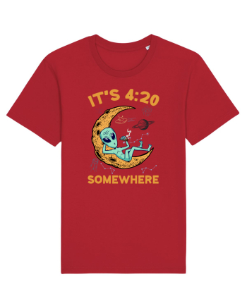 It's 4:20 Somewhere Weed Moon Alien Red