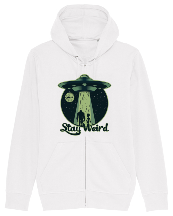 Stay Weird Alien UFO Bigfoot White