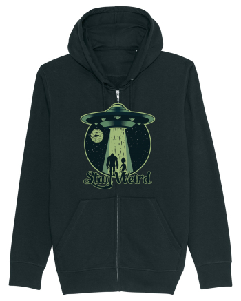 Stay Weird Alien UFO Bigfoot Black