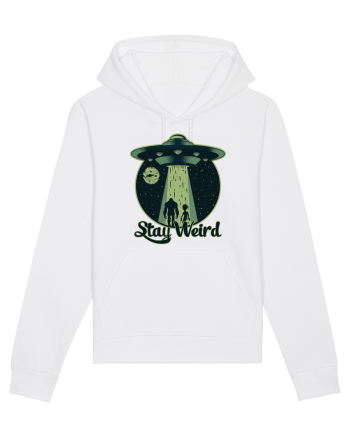 Stay Weird Alien UFO Bigfoot White