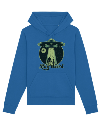 Stay Weird Alien UFO Bigfoot Royal Blue