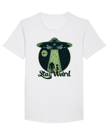 Stay Weird Alien UFO Bigfoot White