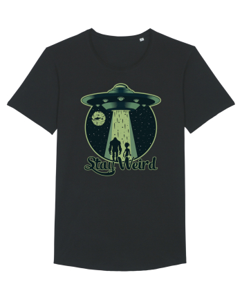 Stay Weird Alien UFO Bigfoot Black