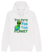 Too Cute For This Planet Ufo Alien Hanorac cu fermoar Unisex Connector