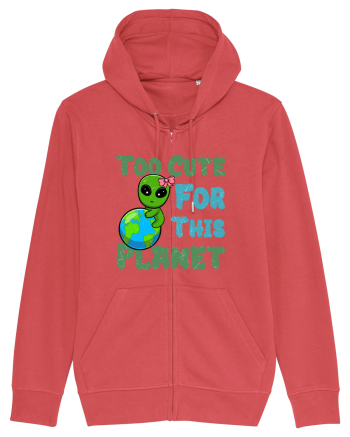 Too Cute For This Planet Ufo Alien Carmine Red
