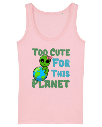 Too Cute For This Planet Ufo Alien Cotton Pink