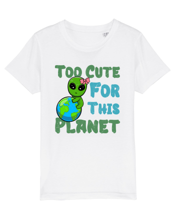 Too Cute For This Planet Ufo Alien White