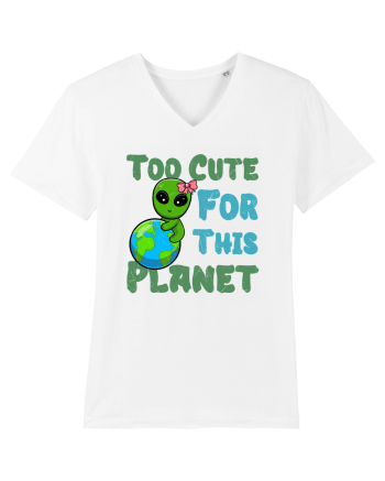 Too Cute For This Planet Ufo Alien White
