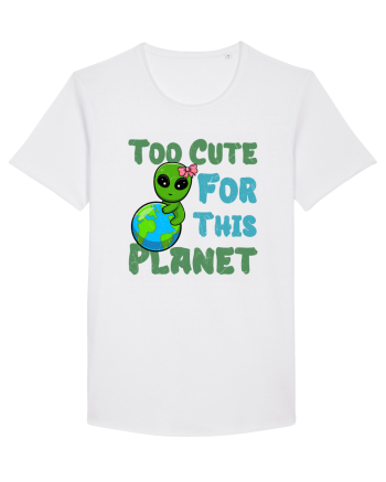 Too Cute For This Planet Ufo Alien White
