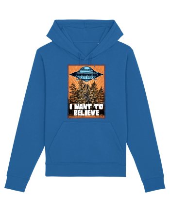 I Want To Believe Ufo Alien Royal Blue