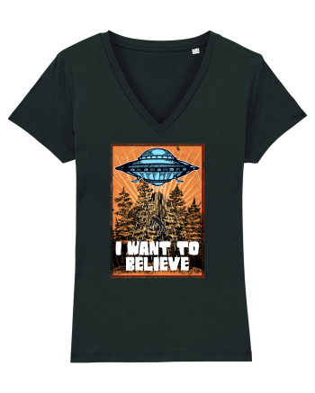 I Want To Believe Ufo Alien Black
