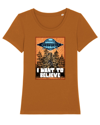 I Want To Believe Ufo Alien Roasted Orange
