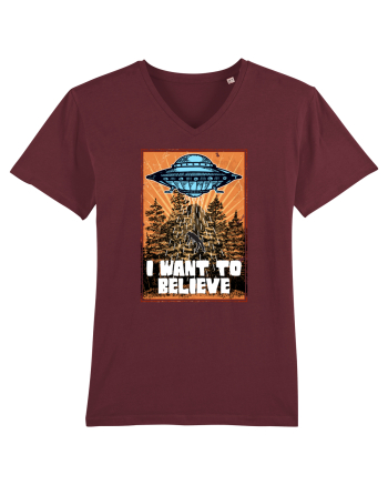 I Want To Believe Ufo Alien Burgundy
